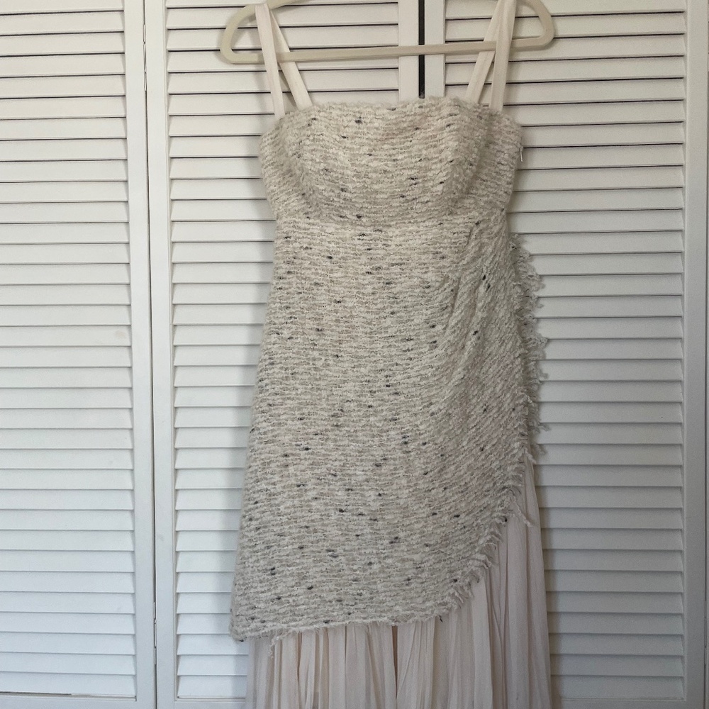 Cream tweed dress